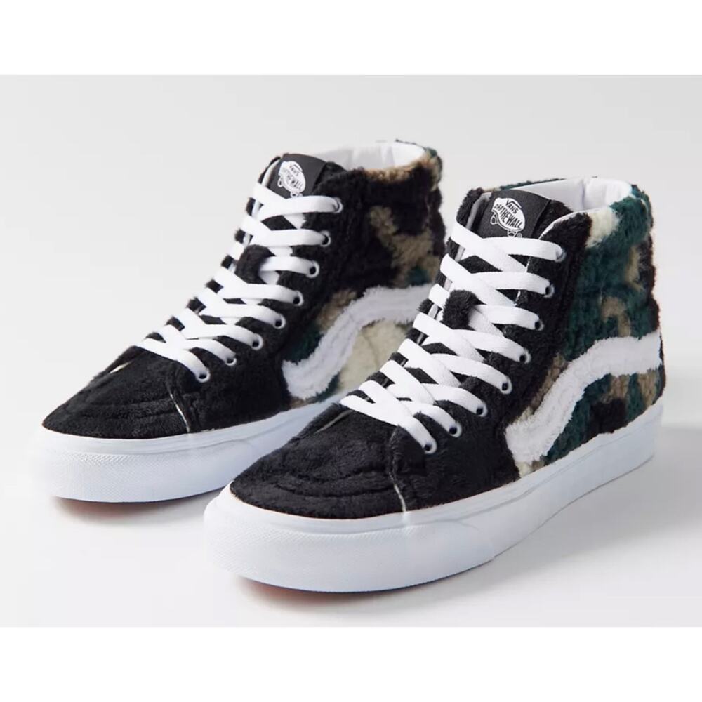 New vans SK8 camo Sherpa sneakers womens sz 6 - Picture 2 of 9